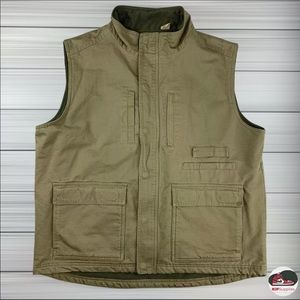 Red Head Brown Hunting Fishing Vest Fleece Lined